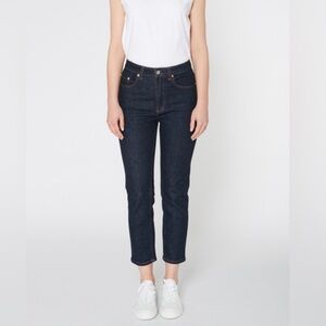 ACNE Studios Patti One Cropped Jeans in Dark Wash Size 28